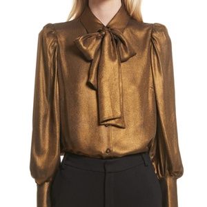 ISO FRAME VOLUMINOUS SCARF BLOUSE SIZE XS
